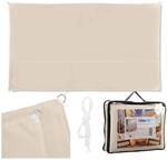 Relaxdays Sonnensegel Polyester Edelstahl Beige Waschbar 2 m x 4 m 1,3 kg