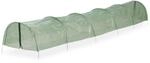 Relaxdays Pflanztunnel PVC und Stahl Gr&uuml;n Transparent Mit Rei&szlig;verschluss 42,5 cm x