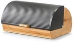 Zeller Brotkasten, Bambus/Metall 19 cm x 27 cm x 39 cm Schwarz-Natur