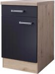 Flex-Well Exclusiv K&uuml;chen-Unterschrank Lara 50 cm Anthrazit-San Remo Eiche
