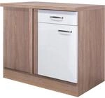 Flex-Well Exclusiv K&uuml;chen-Eck-Unterschrank Valero 110 cm x 60 cm Hochglanz...