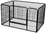 Feandrea Freilaufgehege f&uuml;r Haustiere 122 cm x 80 cm x 70 cm Schwarz