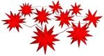 N&auml;ve Outdoor 9er-LED Weihnachtslichterkette 3D-Sterne Rot