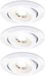 Paulmann LED-Einbaustrahler 3er Set Wei&szlig; schwenkbar