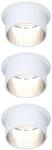 LED Einbauleuchten-Set Gil Coin 3StepDim rd starr 3x6W Wei&szlig; matt/Eisen Alu