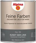 Alpina Feine Farben Lack No. 34 Kunst der Linie&reg; Grau edelmatt 750 ml