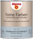 Alpina Feine Farben Lack No. 16 Steinblaue Sch&ouml;nheit &reg; Blau-Grau edelmatt 750 ml