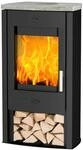 Fireplace Tuvalu Kaminofen Speckstein Schwarz 6 kW