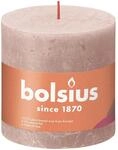 Bolsius Rustik-Kerze Shine 100/100 mm Nebliges Rosa