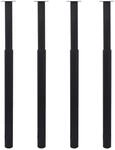 vidaXL Teleskopische Tischbeine 4 Stk Schwarz 710 - 1100 mm 3051488