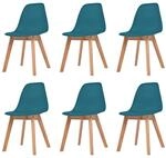 vidaXL Esszimmerst&uuml;hle 6 Stk T&uuml;rkis Kunststoff 244782