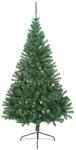 vidaXL K&uuml;nstlicher Halber Weihnachtsbaum mit St&auml;nder Gr&uuml;n 240 cm PVC