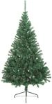 vidaXL K&uuml;nstlicher Halber Weihnachtsbaum mit St&auml;nder Gr&uuml;n 210 cm PVC