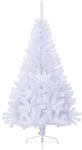 vidaXL K&uuml;nstlicher Halber Weihnachtsbaum mit St&auml;nder Wei&szlig; 150 cm PVC