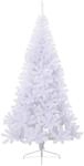 vidaXL K&uuml;nstlicher Halber Weihnachtsbaum mit St&auml;nder Wei&szlig; 240 cm PVC