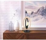 Eglo Tischleuchte Basildon 1-flammig Schwarz-Braun E27 40 W