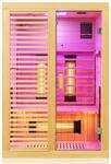 Dewello Infrarotkabine sauna Hamlin 130cm x 105cm 2 Personen Vollspektrum &