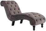 vidaXL Chaiselongue Grau Samt 248609