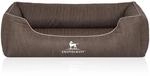 Knuffelwuff Hundebett Tampa Orthop&auml;disch Kunstleder M-L 85 x 63cm Braungrau