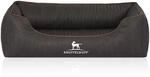Knuffelwuff Hundebett Tampa Orthop&auml;disch Kunstleder M-L 85 x 63cm Schwarz