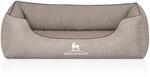 Knuffelwuff Hundebett Tampa Orthop&auml;disch Kunstleder M-L 85 x 63cm Grau