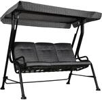 Outsunny Hollywoodschaukel 3-Sitzer mit Sonnendach Grau 200 x 120 x 170 cm