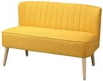 HOMCOM 2-Sitzer Stoffsofa Holz Schaumstoff 117 x 56,5 x 77 cm
