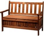 Dobar Gartenbank 2-Sitzer Kiefernholz ge&ouml;lt Braun 89 x 115 x 58 cm FSC&reg;