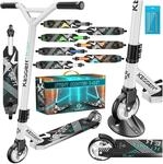 KESSER Stuntscooter X-Limit 360&deg; Lenkung ABEC 9 100 mm PU R&auml;der Wei&szlig; Schwarz