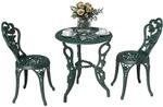 Outsunny Outdoor Bistro Set Gussaluminium Gusseisen Antik 60 x H69cm