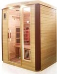 Dewello Infrarotkabine Sauna Toronto 160cm x 110cm 3 Person Vollspektrum &