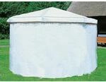 Wetterschutzumhang f&uuml;r Pavillon Rosenheim Wei&szlig;
