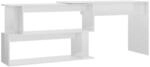 vidaXL Eckschreibtisch Hochglanz-Wei&szlig; 200x50x76 cm Holzwerkstoff 801104