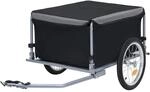 vidaXL Fahrradanh&auml;nger Schwarz und Grau 65 kg 92590