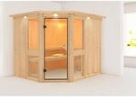 Karibu Sauna Anina 3 LED-Dachkranz Natur