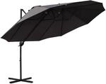 Outsunny Doppelsonnenschirm Metall Polyester L270 x B440 x H250 cm