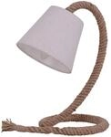N&auml;ve Tischleuchte Rope mit Textilschirm Natur 35 cm x 26 cm x 18 cm