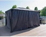 Palram - Canopia Vorhangset f&uuml;r Martinique 3 x 3.6 Pavillon Anthrazit