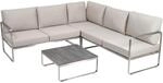Greemotion Lounge-Set Sydney Edelstahl Silber-Beige 4-tlg.