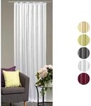 Arsvita Dekoschal Streifen Halbtransparent Universalband 140 cm x 145 cm Wei&szlig;