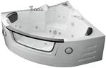 Jet-Line Eckwhirlpool Villa Carlotta 150cm in Wei&szlig; mit Heizung und