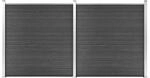 vidaXL Zaunelement Set WPC 353x186 cm Schwarz 3070429
