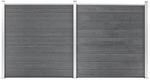 vidaXL Gartenzaun WPC 353&times;186 cm Grau 3053225