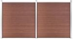 vidaXL Gartenzaun WPC 353&times;186 cm Braun 3053207