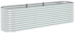 vidaXL Garten-Hochbeet 320x80x81 cm Stahl Silbern 660428