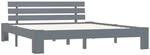 vidaXL Massivholzbett Grau Kiefer 180x200 cm617178