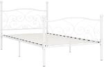 vidaXL Bettgestell mit Lattenrost Wei&szlig; Metall 100 x 200 cm618217