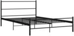 vidaXL Bettgestell Schwarz Metall 120x200 cm Modell 12618459