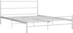 vidaXL Bettgestell Wei&szlig; Metall 140x200 cm618464