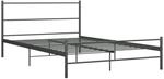 vidaXL Bettgestell Grau Metall 160x200 cm Modell 1620216